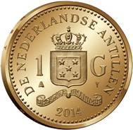 Antillas Holandesas (Curazao y San Martín) con efigie del rey Guillermo Alejandro