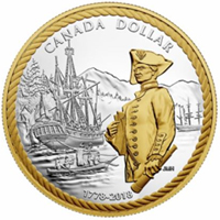 El Capitán Cook protagoniza el dólar de plata canadiense