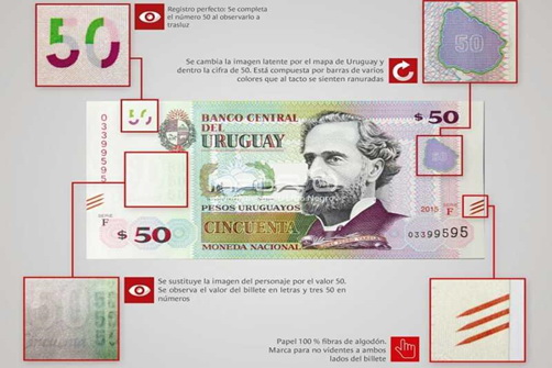 El Banco Central de Uruguay emite nuevos billetes más seguros
