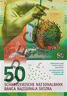 El Banco Nacional de Suiza presenta su nuevo billete de 50 francos