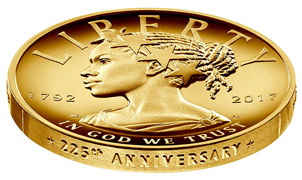 “Lady Liberty” cambia de raza en 100 dólares oro
