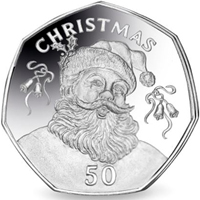 Moneda con tema navideño en Gibraltar