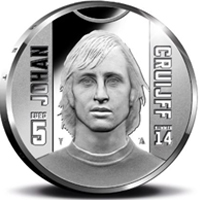 Johan Cruijff en la nueva moneda de Holanda