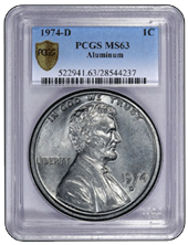 El centavo de Lincoln 1974-D en aluminio regresa a la US Mint