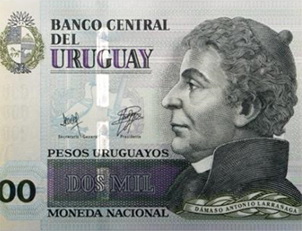 Nuevos billetes de 2.000 pesos uruguayos con mejores medidas de seguridad