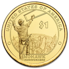 Sacagawea Golden Dollar 2015: “Mohawk ironworker”