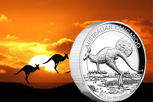 Bullion de plata “Australian Kangaroo 2015” en 1 onza proof y alto relieve