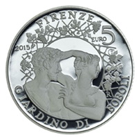 Italia dedica 5 euros en plata a los Jardines de Boboli, Florencia