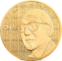 Le Corbusier y la Arquitectura en monedas de 50 y 10 euros, oro y plata