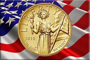 Magnífico alto relieve para los 100 dólares de la “American Liberty” 2015