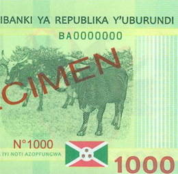 Burundi emite nuevos billetes de 1.000 francos burundeses