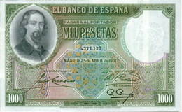Zorrilla en el billete fantasma (y sus contemporáneos): 1.000 pesetas de 1931
