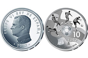 Monedas conmemorativas por la Copa Mundial de Rusia 2018