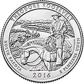 Quarter dollar 2016: Parque Nacional Theodore Roosevelt