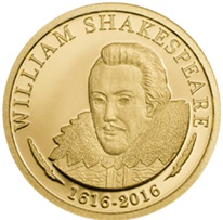 Islas Cook dedica oro a William Shakespeare