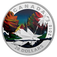 Otoño canadiense con geometría low poly