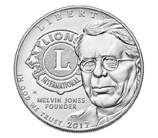 Centenario del Lions International en dólar plata