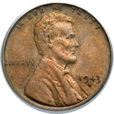 Heritage Auctions subasta el centavo de bronce de 1943-S, el más raro del mundo