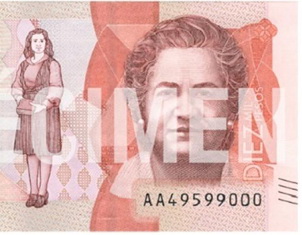 La antropóloga Virginia Gutiérrez de Pineda, imagen de los nuevos billetes de 10.000 pesos colombianos