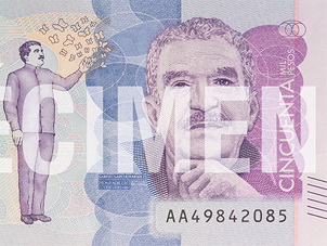 García Márquez se asoma al billete de 50.000 pesos