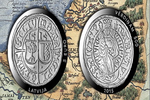 500 Años del ferding de Livonia, unidad monetaria letona del siglo XVI