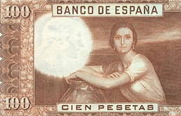 El billete de 100 pesetas de 1953 y la “Mujer Morena” de Julio Romero de Torres