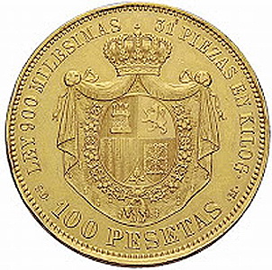 Las 100 pesetas de 1870, de mito a realidad
