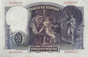 Eduardo Rosales y “La Muerte de Lucrecia”: el billete de 50 pesetas de 1931