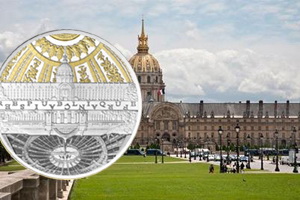 Los Inválidos y el Grand Palais de Paris, ahora en plata, oro y rodio negro.