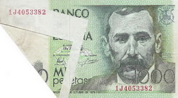 Comentarios Sobre Errores de Impresión  en Billetes Españoles  (y V) 