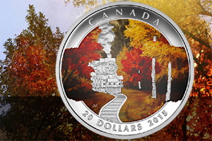 “Otoño Express” canadiense en 20 dólares a color