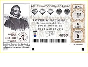 Loterías del Estado conmemora el IV Centenario de la Casa de la Moneda.