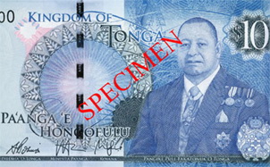 Nueva familia de billetes en Tonga con imagen del rey Tupou VI