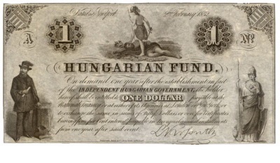 Dólares y Forintos del sueño americano de Lajos Kossuth de 1852