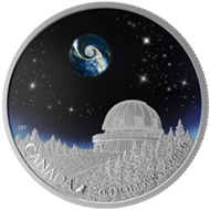 El observatorio du Mont-Megantic en 20 dólares canadienses con cristal de borosilicato