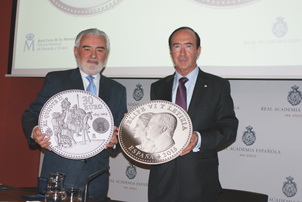Presentada en la RAE la moneda de 30 euros del IV Centenario de la segunda parte del “Quijote”