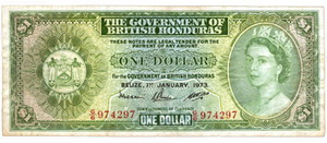 British Honduras 1 Dólar 1973 vs. Belice 1 Dólar 1976