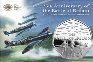 75 Aniversario de la Batalla de Inglaterra en 50 peniques de plata