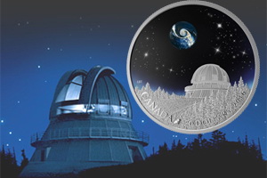 Canadá acuña la primera moneda con cielo nocturno que se ilumina por un cristal de borosilicato
