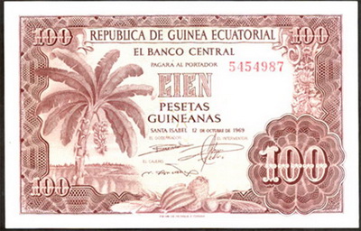 Guinea Española, 1969: Última serie emitida en pesetas