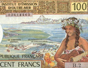 Polinesia francesa serie de francos de los ‘90