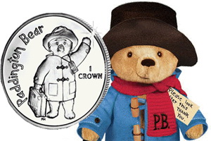 El oso Paddington en 1 corona de la Isla de Man