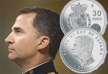 Por fín, la primera moneda con la efigie del Rey Felipe VI