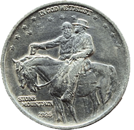 Medio dólar estadounidense para el monumento del “Stone Mountain”