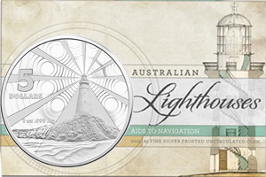 Faros australianos para la ayuda a la navegación en plata y bronce-aluminio