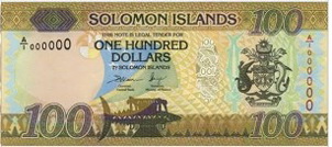 Nuevo billete de 100 dólares en las Islas Salomón