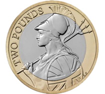 El regreso de Britannia con la nueva imagen de la reina Isabel II