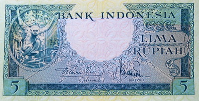 Indonesia 1957 Rupias de la Serie “Animales autóctonos”