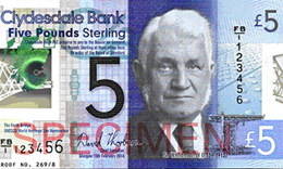 Clydesdale Bank introduce por primera vez en Gran Bretaña billetes polímeros