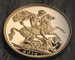 San Jorge, patrón de Inglaterra y símbolo del sovereign británico